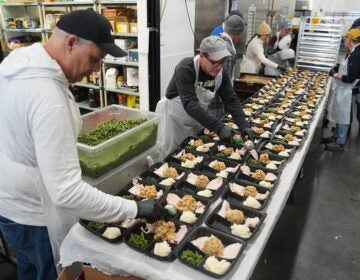 Volunteers prepare meals at Philabundance Community Kitchen