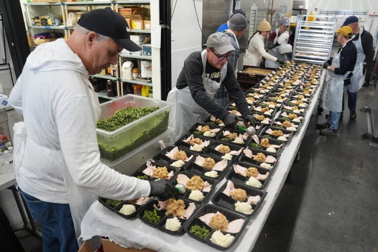 Volunteers prepare meals at Philabundance Community Kitchen