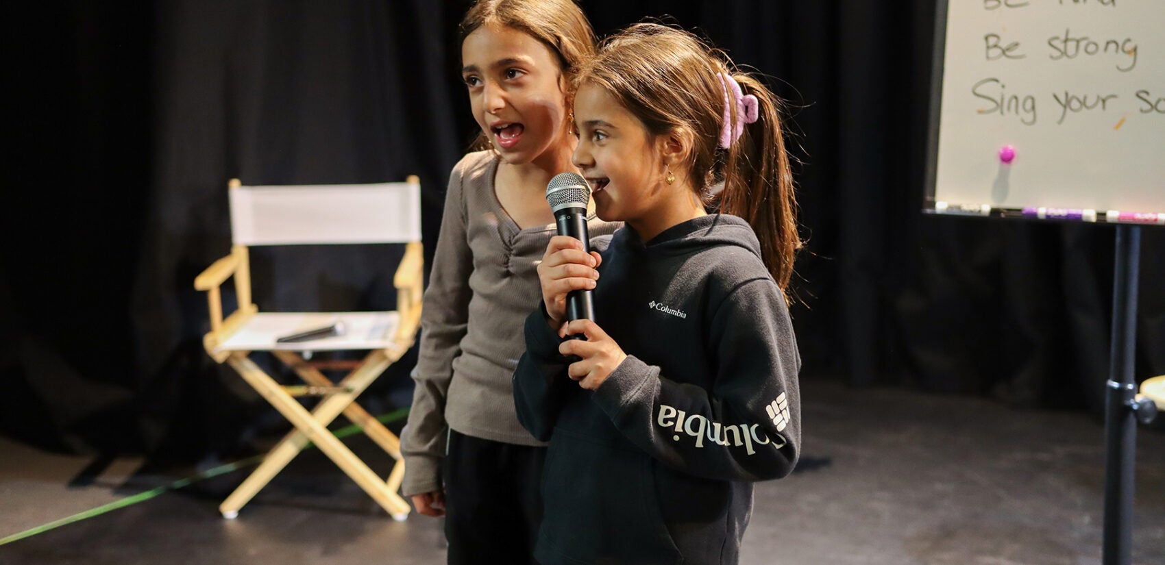 At multiple points during the workshop, kids jumped on stage and began performing. (Courtesy of Amanda Mahnke)