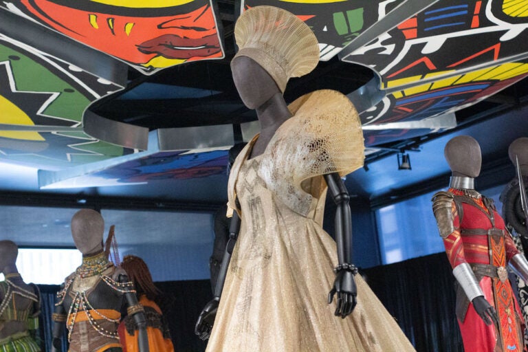 a dress Ruth Carter worked on on display