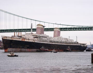 Historic Ship New Reef The SS United States departing Philadelphia