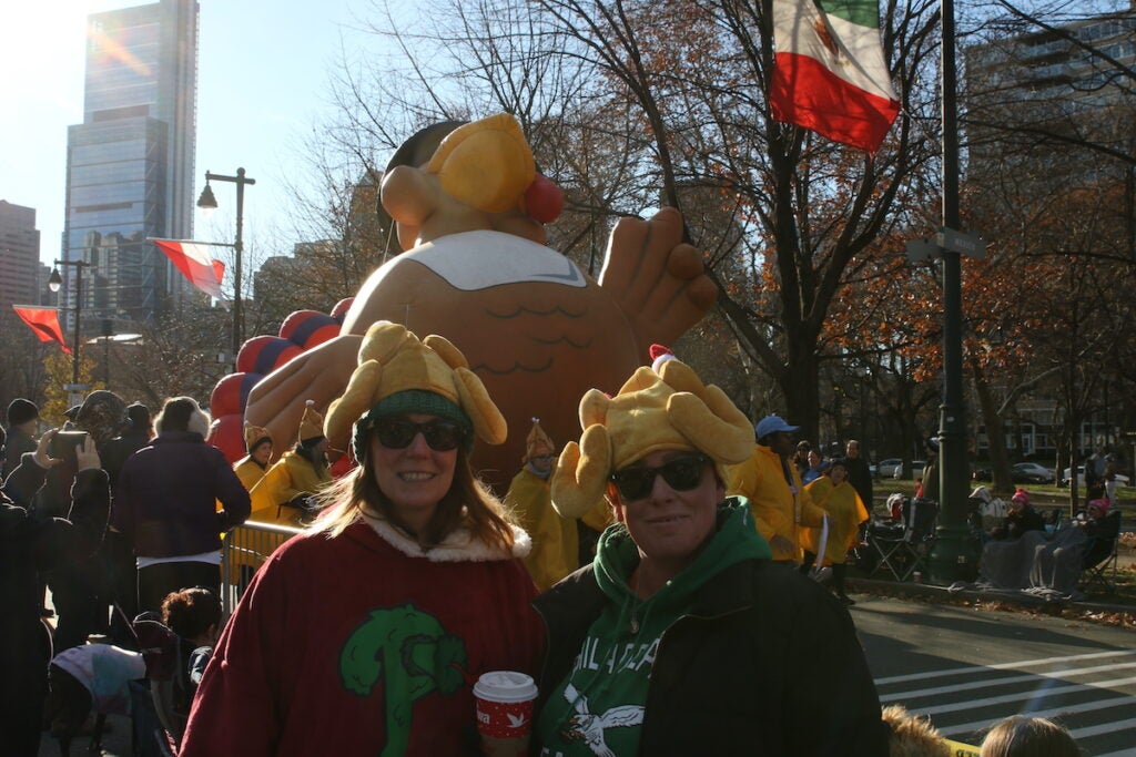 Jessica and Robin attending 2025 Thanksgiving Day Parade