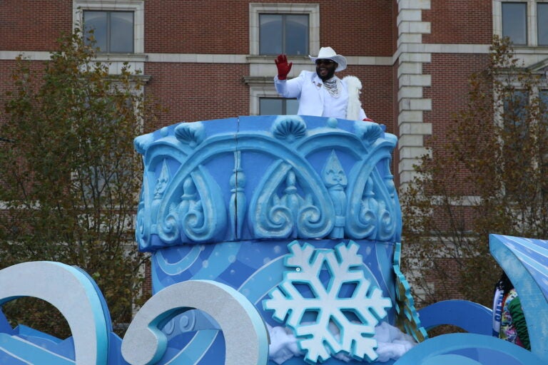 Man on float at 2025 Thanksgiving Day Parade