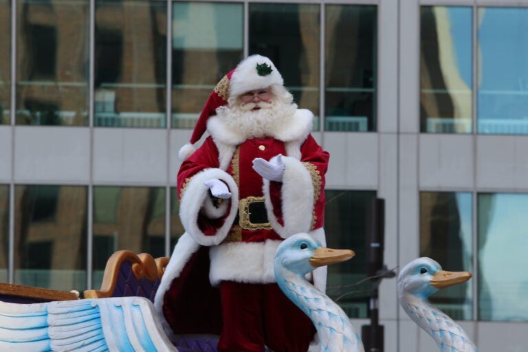 Santa Claus on float at 2025 Thanksgiving Day Parade