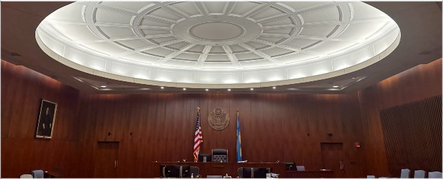 Inside the courtroom
