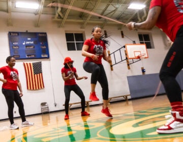 Members of Philadelphia Double Dutch club in practice