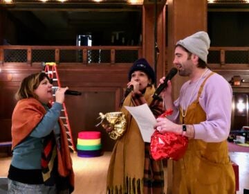 Jess Conda, Sam Rise and Rose Jarboe performing