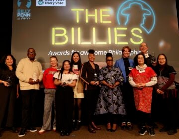 2025 12 10-e lee-philadelphia whyy-billies awards winners Billies award winners celebrate with a group photo