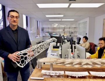 Masoud Akbarzadeh, a professor of architecture at the University of Pennsylvania, works with students to design concrete structures