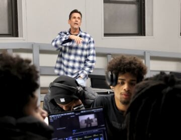 2025 12 17-e lee-joseph halsey-hamilton township nj james r halsey foundation of the arts-let’s film after school program Joseph Halsey standing in front of the class while teaching