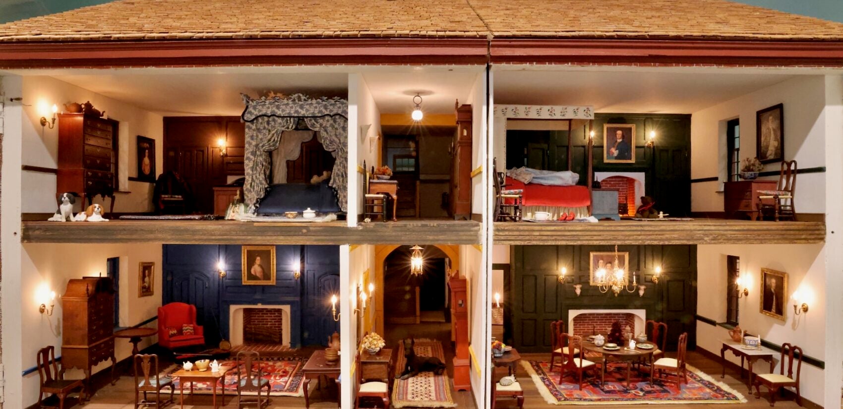 The Peters-Herdeg dollhouse faithfully replicates, in a scale of 1 to 12, the 18th-century home of Judith and John Herdeg in Chadds Ford