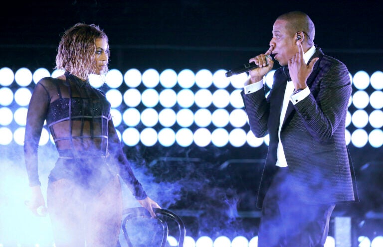 FILE - Beyonce, left, and Jay Z perform 