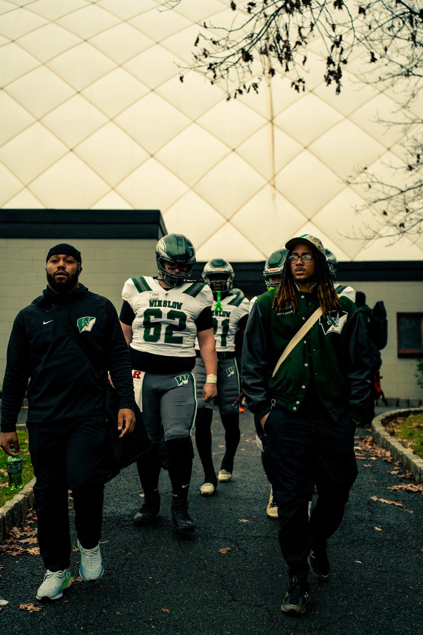 Coach Belton with some Winslow Township Eagles. 