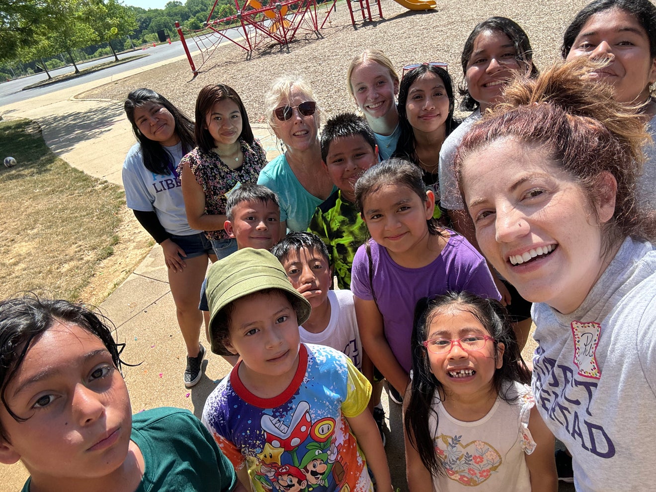 Rachel Rutter with some of the youth she serves