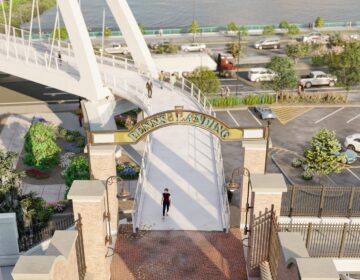 a rendering of the South Street Pedestrian Bridge