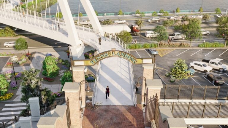 a rendering of the South Street Pedestrian Bridge