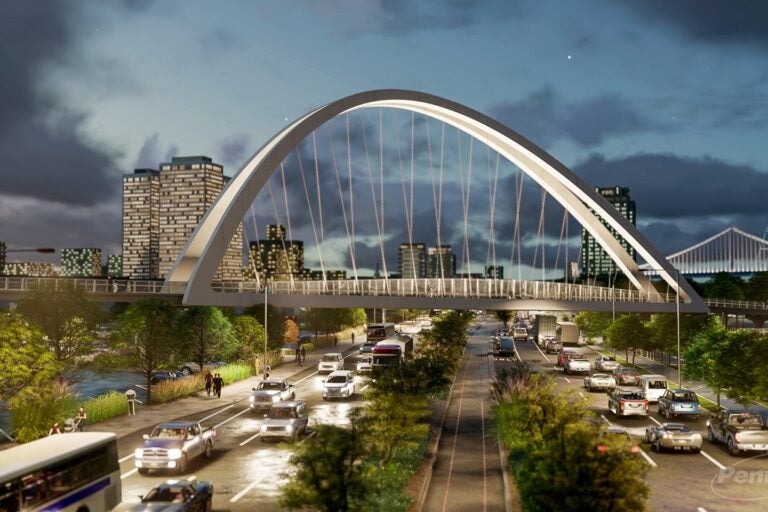 a rendering of the South Street Pedestrian Bridge