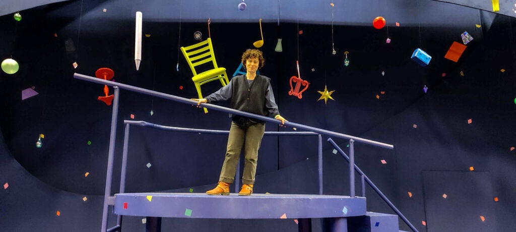 Director Becky Wright on the set of the Arden Theatre's production of ''A Wrinkle in Time.''