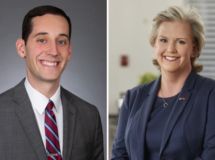 Ben Wallace (left) is seen in a side-by-side photo with Julianne Murray