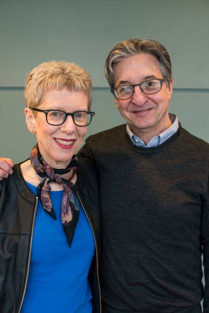 Terry Gross (left) with Danny Miller