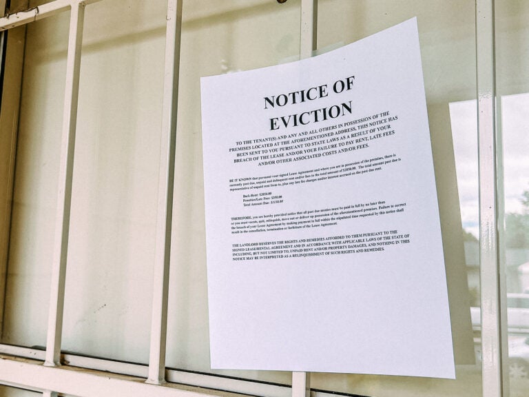 An eviction notice