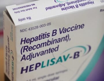 A box of hepatitis B vaccine
