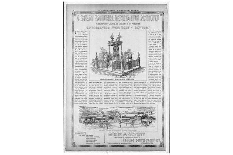 Historic whiskey advertisement