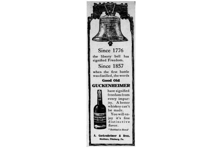 Historic whiskey advertisement