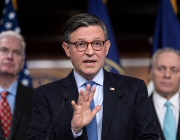 Congress Health Care Mike Johnson speaking to the media