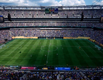 General view of the MetLife stadium during the Club World Cup semifinal soccer match