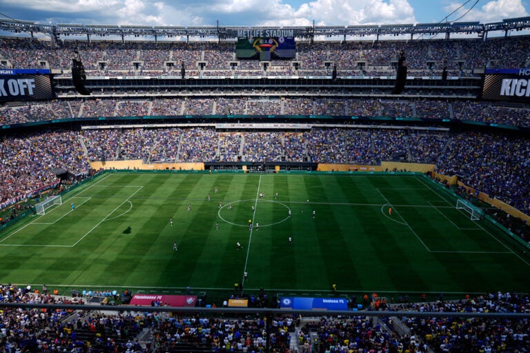 General view of the MetLife stadium during the Club World Cup semifinal soccer match
