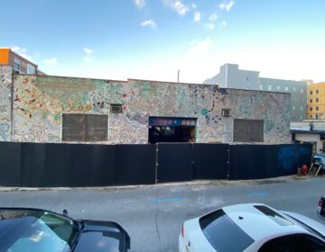 painted-bride-bp-121125 A digger in the interior of the Painted Bride building