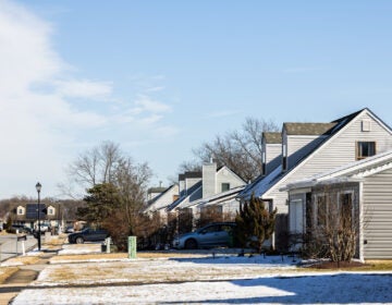 A residential block with several homes on it