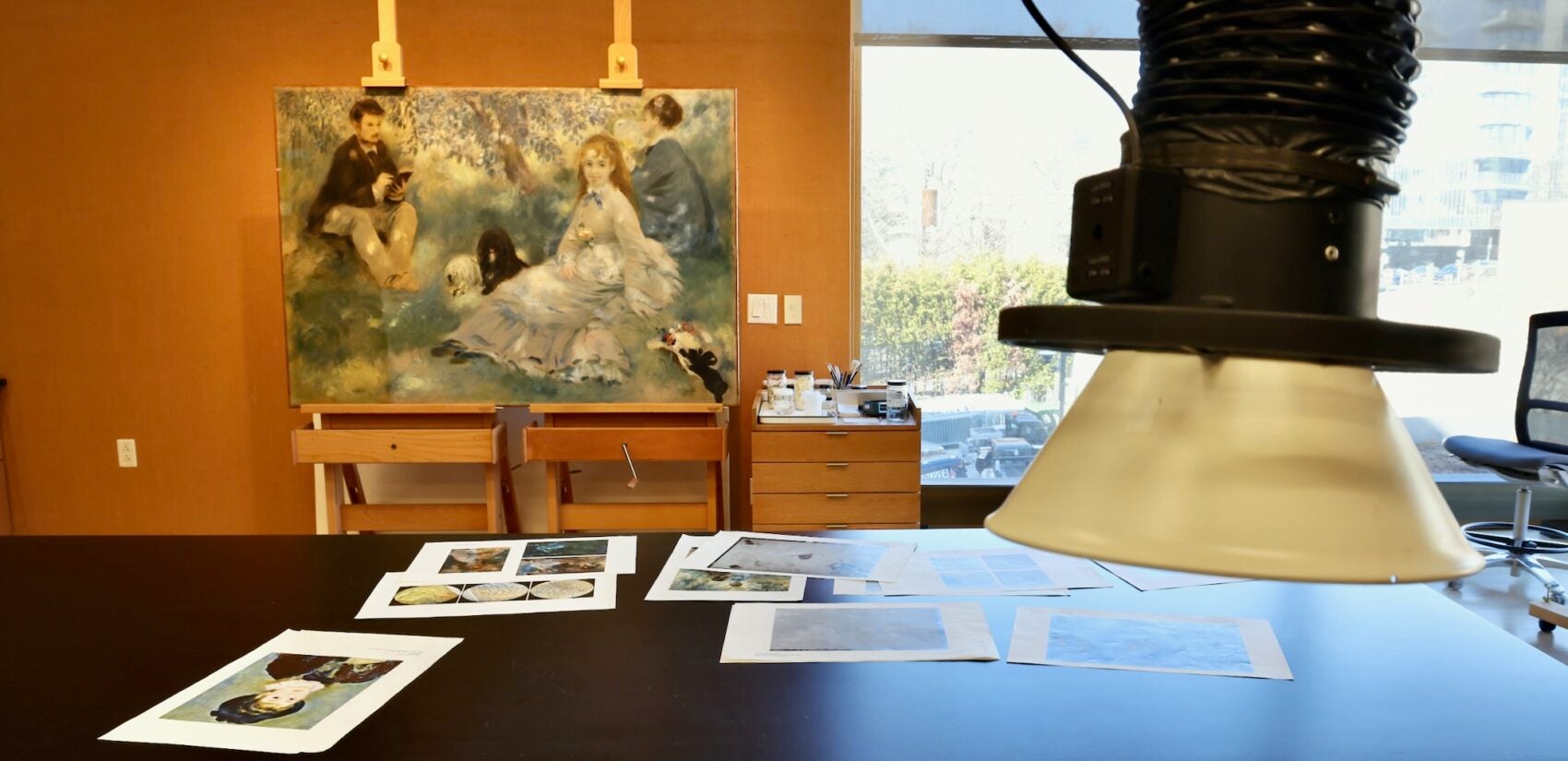 A painting by Pierre-Auguste Renoir, ''The Henriot Family,'' is on display