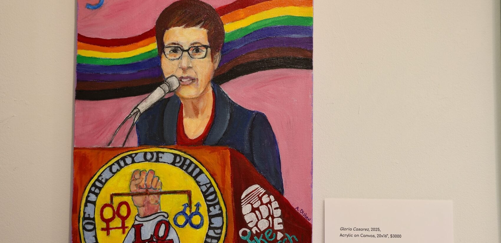 a painting of Gloria Casarez