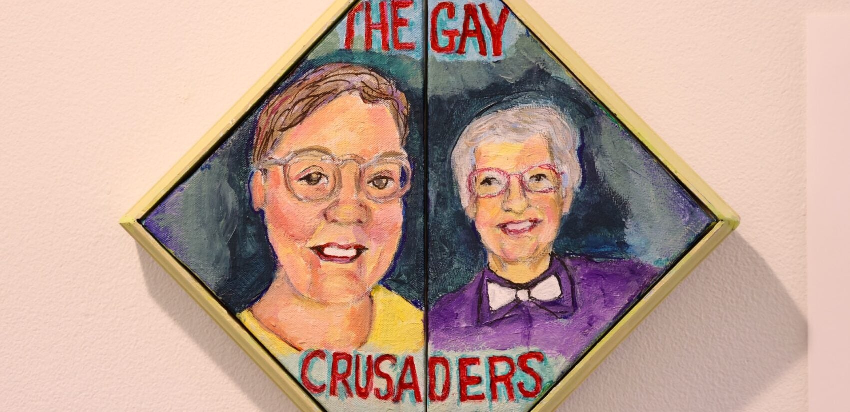 a painting of Barbara Gittings and Kay Tobin Lahusen