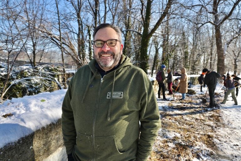Tony Sorrentino poses for a portrait during an MLK Day of Service volunteer event in West Fairmount Park