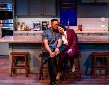 2026 01 20-providednewton buchanan taysha marie canales-philadelphia arden theatre-good bones Taysha Marie Canales leans her head on Newton Buchanan's in a scene from the play.