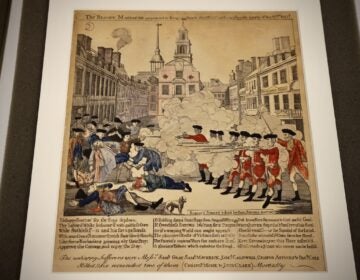 2026 01 23-e lee-princeton nj firestone library-nursery of rebellion exhibit boston massacre Pictorial account of the Boston Massacre