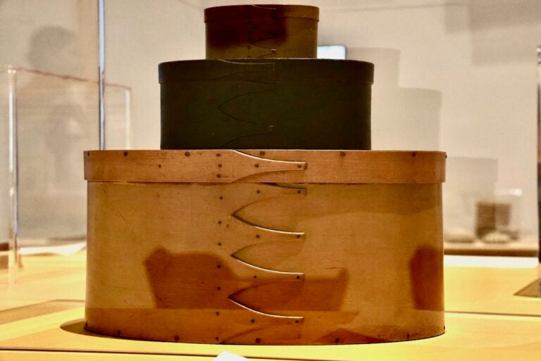 Shaker oval boxes on display