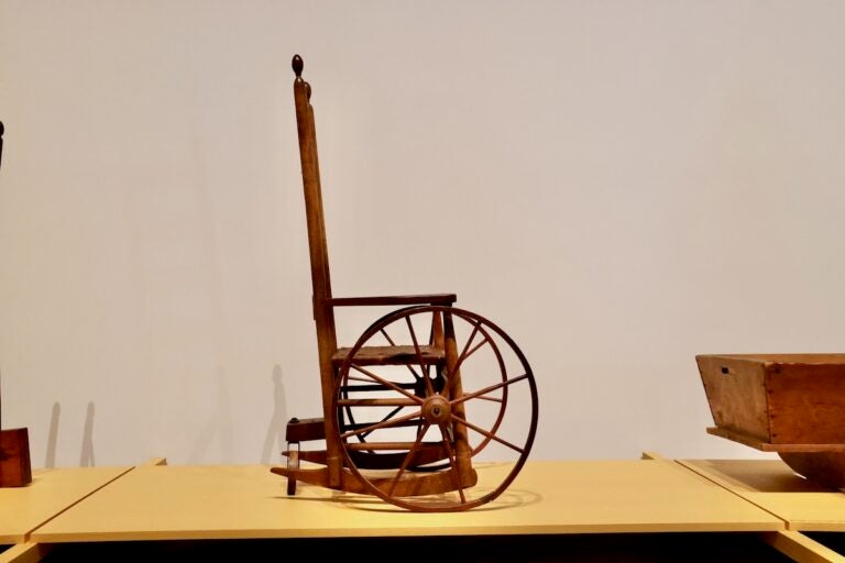 Shaker wheelchair on display