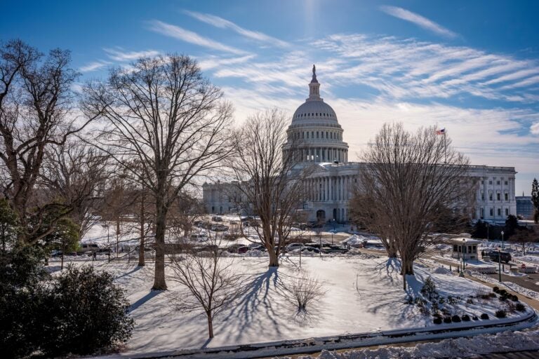 The Capitol in Washington D.C. is seen on a snowy day