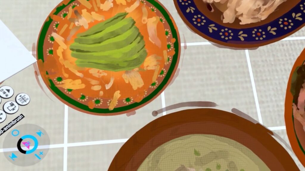 A digital image of Mexican food on a table