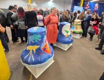 The big replica bells on display