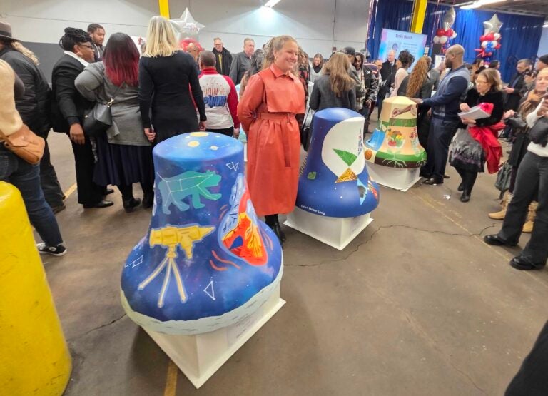 The big replica bells on display