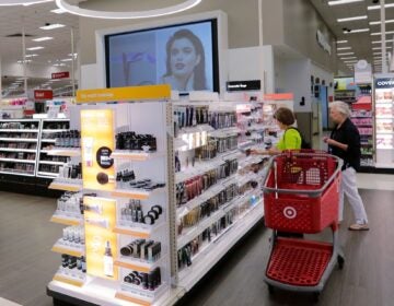 cosmetics-aisle-file-ap-pfas-new-jersey Two shoppers in the cosmetics department at Target