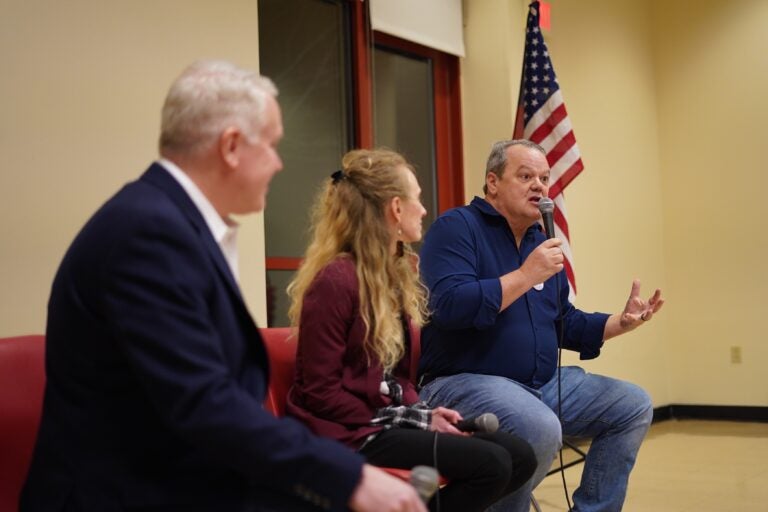 Rob Strickler speaks alongside Tracy Hunt and Lucia Simonelli