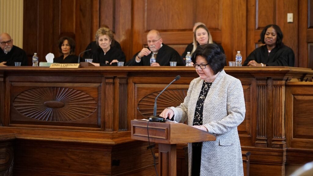 First-term Delaware County Councilmember Joanne Phillips gets sworn in