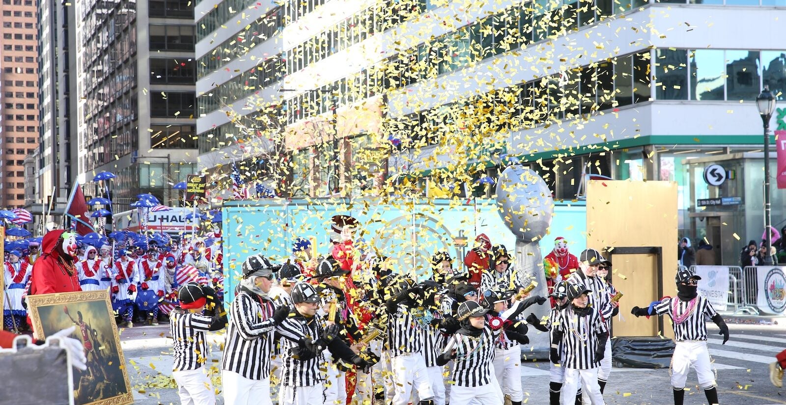 Performers are seen at the 125th Mummers Parade in Philadelphia on Jan. 1, 2026.