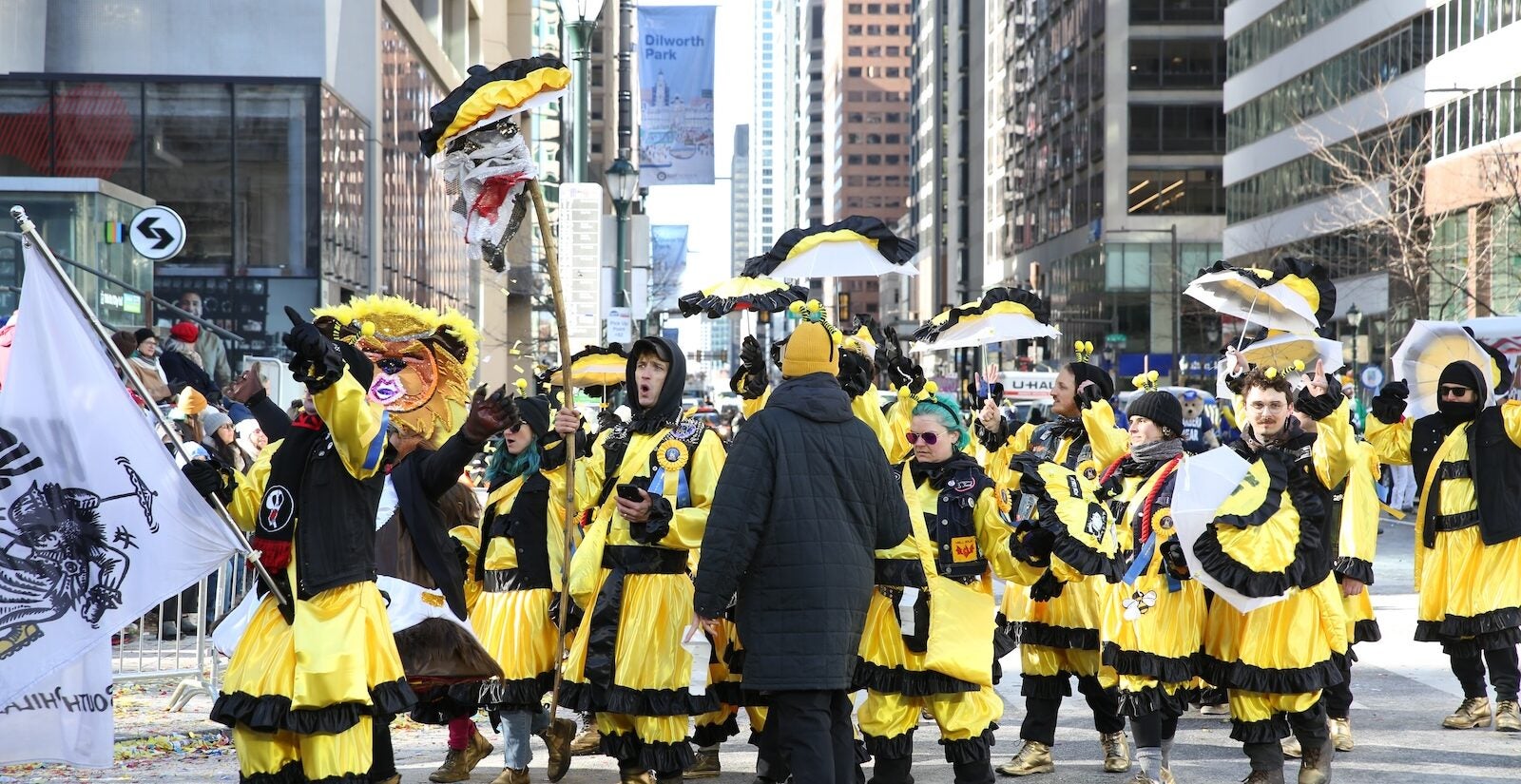 Performers are seen at the 125th Mummers Parade in Philadelphia on Jan. 1, 2026.